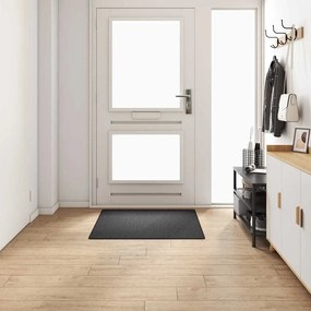 vidaXL Δερμάτινο Χαλί Σκούρο Γκρι 100 x 100 cm 100% Πολυπροπυλένιο