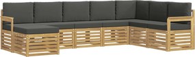 vidaXL Σειρά Καναπέ Εξωτερικού 8 pcs Άσπρο και Ανθρακί