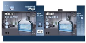 Λαμπτήρας εντόμων Muhler MIK-60 1003953, 30W, 60 m2, Ασφαλής για ανθρώπους και ζώα, Αφαιρούμενος δίσκος, Μαύρο/γκρι