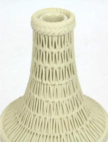 Κηροπήγιο ArteLibre Χάντρες Μπεζ Polyresin 12.5x12.5x15.4cm