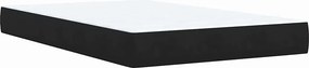 vidaXL Κρεβάτι Boxspring με Στρώμα Μαύρο 120x190 εκ. Βελούδινο