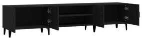 vidaXL Έπιπλο Τηλεόρασης Μαύρο 180x31,5x40 εκ. Επεξεργασμένο Ξύλο
