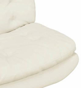 vidaXL Γυριστή Χαλαρωτική Καρέκλα Κρεμ 63 x 75 x 76 εκ Βελούδο