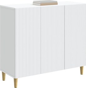 vidaXL Πλαϊνό γραφείο Λευκό 89 x 34,5 x 80 εκ Επεξεργασμένο Ξύλο