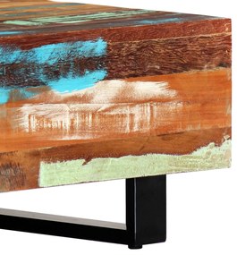 vidaXL Τραπεζάκι Σαλονιού 120 x 50 x 30 εκ. Ανακυκλωμένο Ξύλο/Ατσάλι