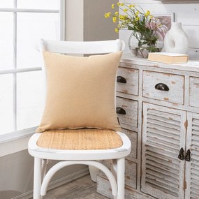 Μαξιλάρι Διακοσμητικό (Με Γέμιση) Ostia 14 Dark Yellow Teoran 43X43 Cotton-Polyester