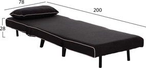 ΠΟΛΥΘΡΟΝΑ ΚΡΕΒΑΤΙ BRAXTON HM8425.03 ΜΑΥΡΟ ΥΦΑΣΜΑ 78x88x78Υεκ.