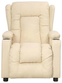 vidaXL Πολυθρόνα Ανακλινόμενη Κρεμ Υφασμάτινη