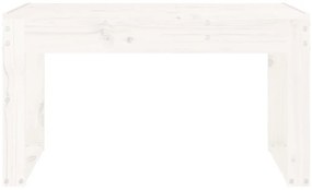vidaXL Παγκάκι Κήπου Λευκό 80x38x45 εκ. από Μασίφ Ξύλο Πεύκου