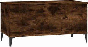 vidaXL Τραπεζάκι Σαλονιού Καπνιστή Δρυς 90x44,5x45 εκ. Επεξ. Ξύλο