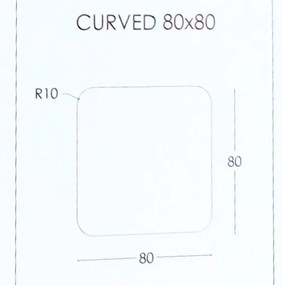 Καθρέπτης τοίχου 80x80εκ. Curved της Project Mirrors