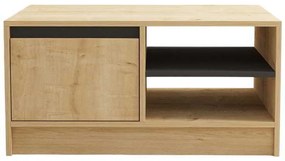 Τραπέζι σαλονιού Narli pakoworld σε oak απόχρωση 90x60x45εκ
