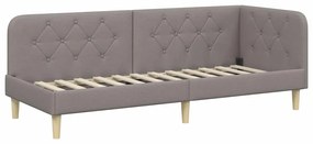 vidaXL Κρεβάτι Γωνίας Taupe 80 x 200 cm ύφασμα