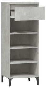 vidaXL Παπουτσοθήκη Γκρι Σκυροδέματος 40x36x105 εκ. Επεξεργασμένο Ξύλο