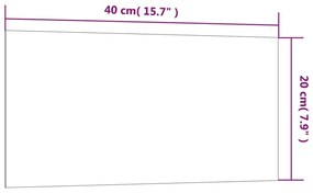 Πίνακας Επιτοίχιος Μαγνητικός Λευκός 40 x 20 εκ. Ψημένο Γυαλί - Λευκό