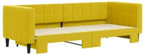 vidaXL Καναπές Κρεβάτι Συρόμενος Κίτρινος 80 x 200 εκ. Βελούδινος