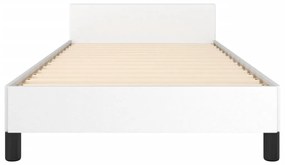 Πλαίσιο Κρεβατιού με Κεφαλάρι Λευκό 100x200 εκ.Συνθετικό Δέρμα - Λευκό