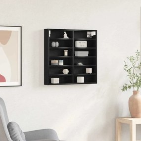 vidaXL Βιτρίνα Επιτοίχιο Μαύρη Οξυά 60 x 8,5 x 58 εκ