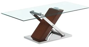 Τραπεζάκι Καφέ DKD Home Decor Ασημί Καφέ Χάλυβας Σκούρο καφέ 120 x 60 x 42 cm Ξύλο MDF