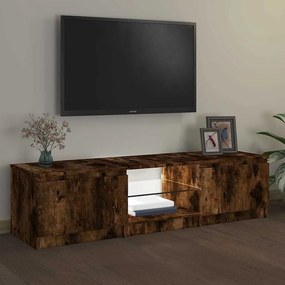 vidaXL Έπιπλο Τηλεόρασης με LED Καπνιστή Δρυς 140x40x36 εκ.