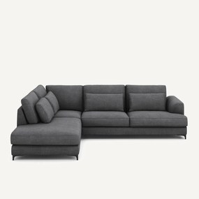 Γωνιακός καναπές-κρεβάτι αριστερός, από βαμβάκι και λινό, Marsile