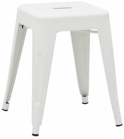 Σκαμπό Utopia pakoworld μέταλλο σε λευκή ματ απόχρωση 30x30x45εκ