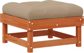 vidaXL Σετ Ξαπλώστρας Κήπου 15 pcs Κερί Παλαίωσης Μασίφ Ξύλο Πεύκου