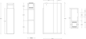 Έπιπλο Μπάνιου Λευκό PAPER 17x42x66