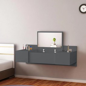 Τουαλέτα LINDE Κρεμαστή με Καθρέπτη Ανθρακί 100x39x33Y εκ. 100x39x33 εκ.