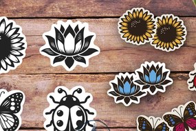 Σετ των 3 Intra απο ξύλο plywood 3mm-4mm πάχος – Καλοκαιρινά Σκουλαρίκια | Ladybag Butterfly Δίασταση 5x5 cm INTRAFABR-120109493