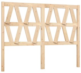 vidaXL Κεφαλάρι Κρεβατιού 146 x 4 x 100 εκ. από Μασίφ Ξύλο Πεύκου