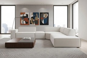 Γωνιακός καναπές Fubu L-Εκρού-Δεξιά