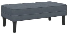 vidaXL Παγκάκι Σκούρο γκρι 113 x 57 x 39 εκ. Βελούδο