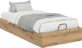 vidaXL Κρεβάτι Οθωμανικού Τύπου Τεχνίτικη Δρυς 100 x 200 cm