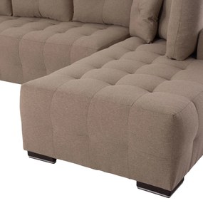 ΓΩΝΙΑΚΟΣ ΚΑΝΑΠΕΣ-ΚΡΕΒΑΤΙ ΜΕ ΑΠΟΘ.ΧΩΡΟ TRENDSTON HM3302.03R ΜΠΕΖ ΥΦΑΣΜΑ 298x177x95Υεκ