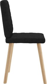 vidaXL Καρέκλες Τραπεζαρίας 4 τεμ. Μαύρες Υφασμάτινες