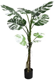 Διακοσμητικό φυτό σε γλάστρα Monstera II Inart πράσινο pp Υ132εκ Model: 316-000005