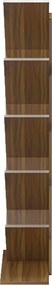 Βιβλιοθήκη Fyllo pakoworld καρυδί 50x25x141.5εκ