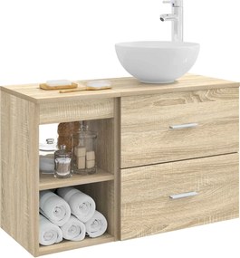 vidaXL Σετ Επίπλων Μπάνιου 2 pcs Sonoma Δρυς Επεξεργασμένο Ξύλο