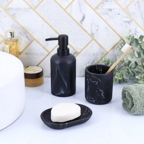 Dispenser Μπάνιου 300ml (Φ7.3x17.5) T-D Marble Black 62122761