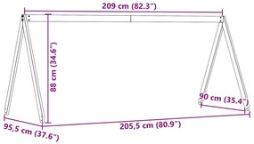 ΟΡΟΦΗ ΚΡΕΒΑΤΙΟΥ ΠΑΙΔΙΚΗ ΚΑΦΕ 209X95,5X88 ΕΚ. ΜΑΣΙΦ ΞΥΛΟ ΠΕΥΚΟΥ 846948