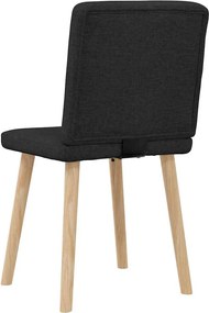 vidaXL Καρέκλες Τραπεζαρίας 2 τεμ. Μαύρες Υφασμάτινες