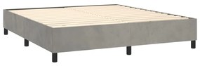 ΚΡΕΒΑΤΙ BOXSPRING ΜΕ ΣΤΡΩΜΑ &amp; LED ΑΝ.ΓΚΡΙ 160X200 ΕΚ. ΒΕΛΟΥΔΙΝΟ 3136371