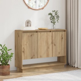 vidaXL Πλαϊνό γραφείο artisan δρυς 97 x 29 x 75 εκ. Επεξεργασμένο ξύλο