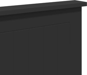 vidaXL Κεφαλάρι με κεφαλάρι Μαύρη Οξυά 120 cm Επεξεργασμένο ξύλο