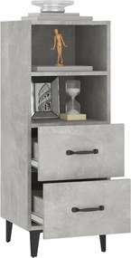 vidaXL Ντουλάπι Γκρι Σκυροδέματος 34,5x34x90 εκ. Επεξεργασμένο Ξύλο