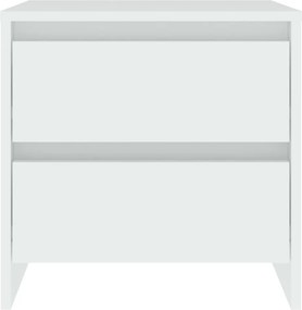vidaXL Κομοδίνα 2 τεμ. Λευκά 45 x 34,5 x 44,5 εκ. από Επεξ. Ξύλο
