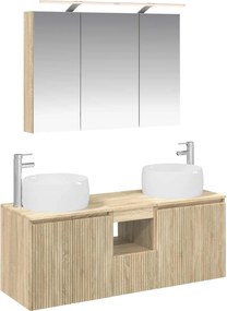 vidaXL Σετ Ντουλαπιών Μπάνιου 4 pcs Sonoma Δρυς Επεξεργασμένο Ξύλο