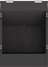vidaXL Ταΐστρα Χαμστεριών Μαύρο 64.5 x 25.5 x 45.5 εκ.