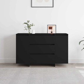 vidaXL Πλαϊνό γραφείο Μαύρο 120 x 41 x 75 εκ. Επεξεργασμένο ξύλο